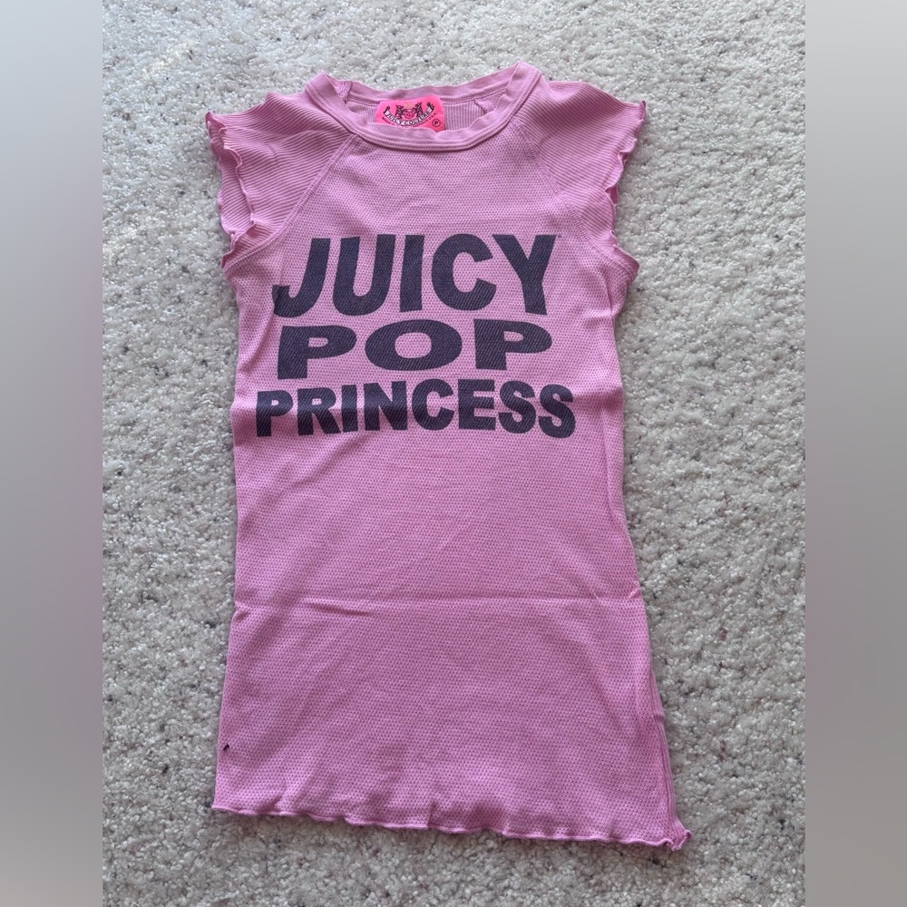 Juicy Couture Pink Pop Princess sleeveless shirt Top